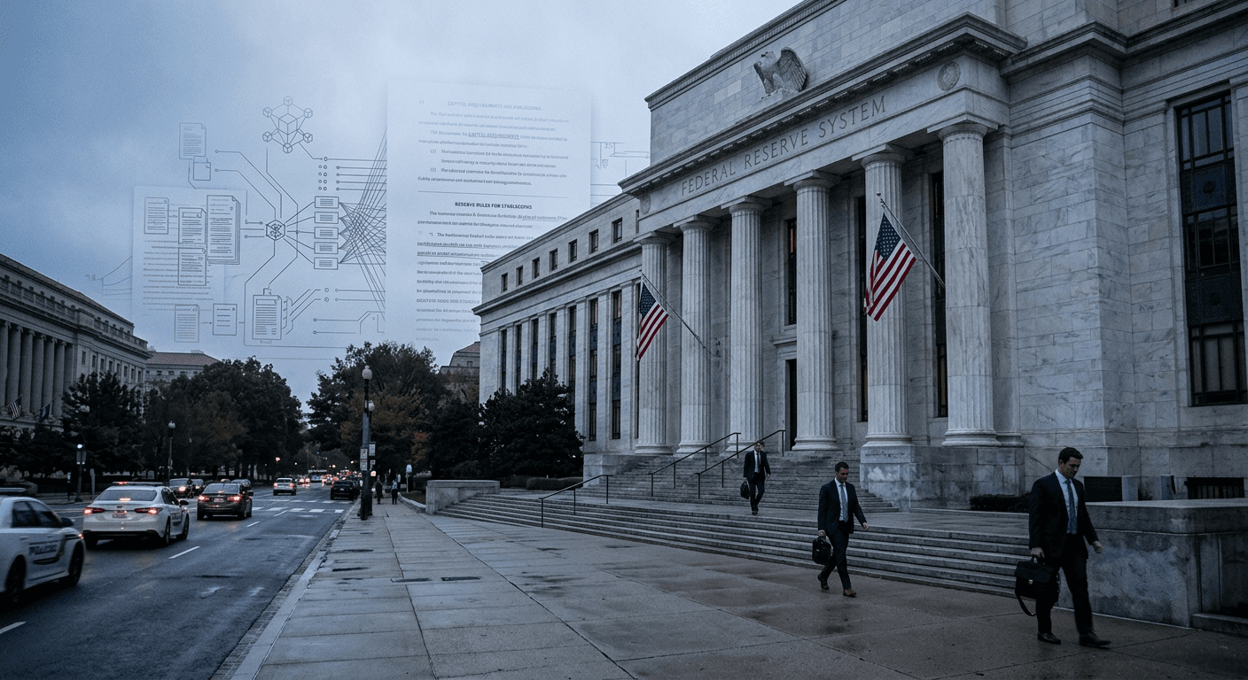 The exterior of the Federal Reserve building in Washington, D.C.
